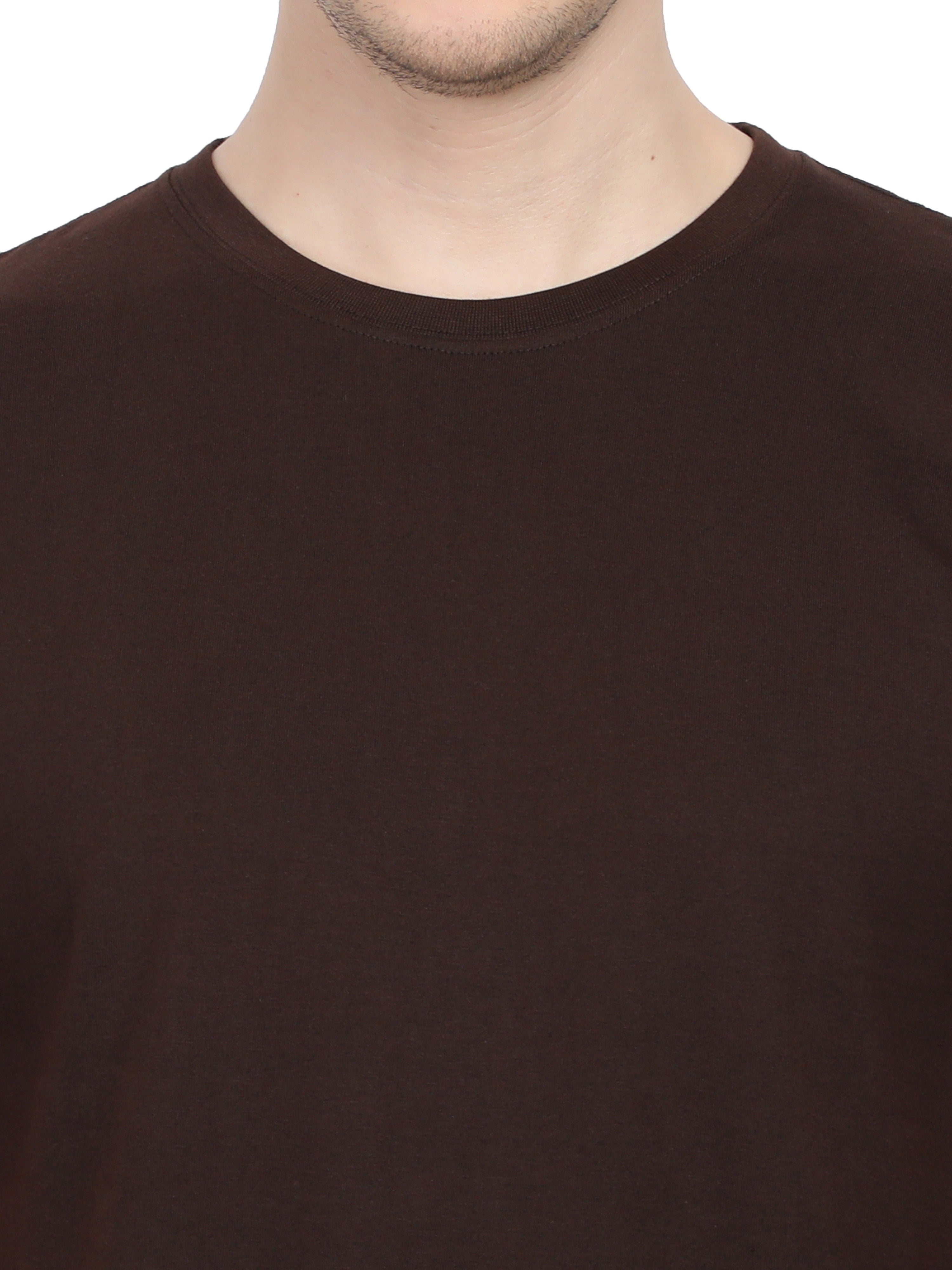 Classic crew neck tee : BROWN
