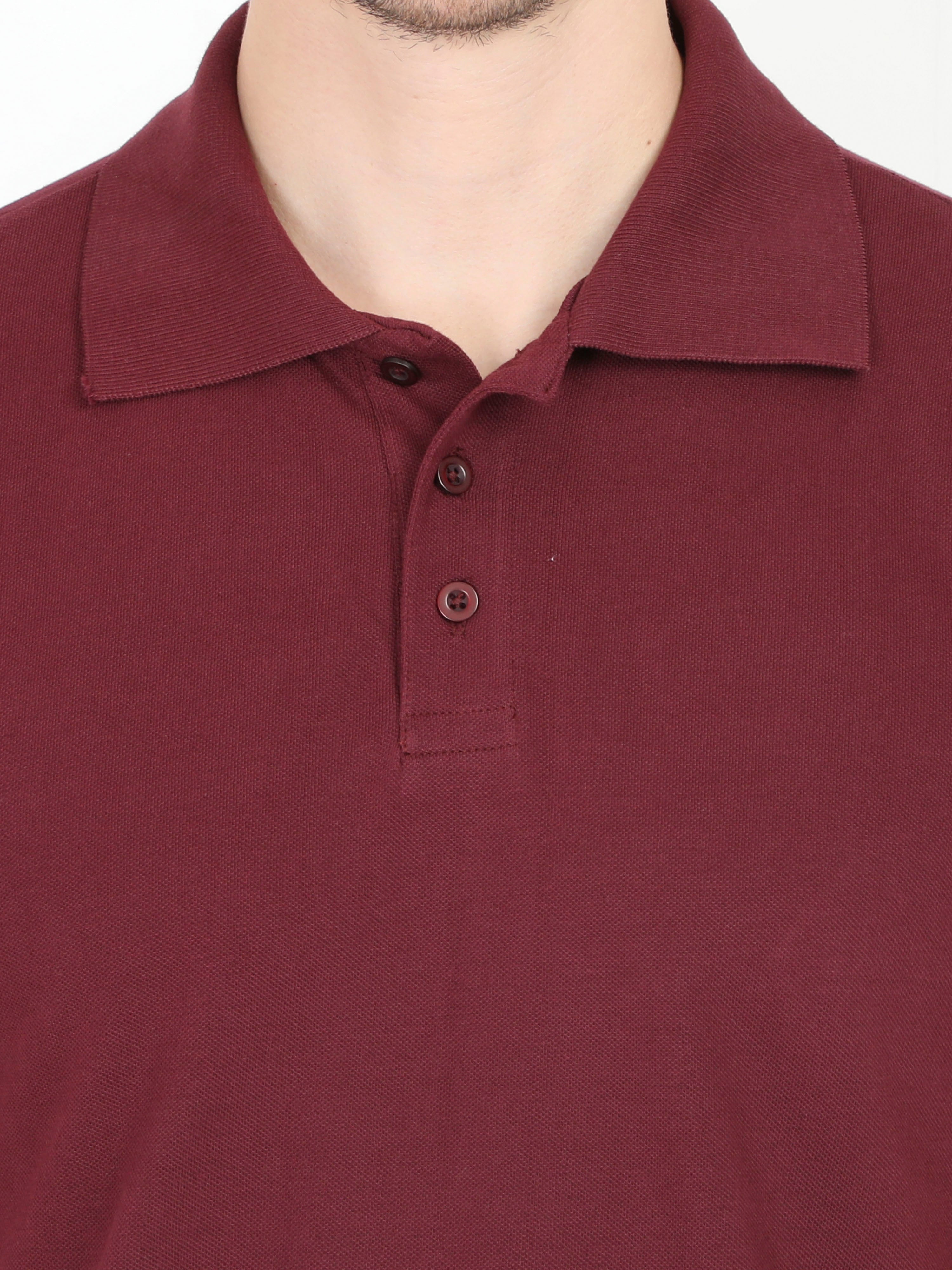 Classic Polo collar tee : MAROON