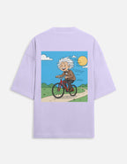 "THINK BIG " Terry Oversized Graphic Printed T-shirt