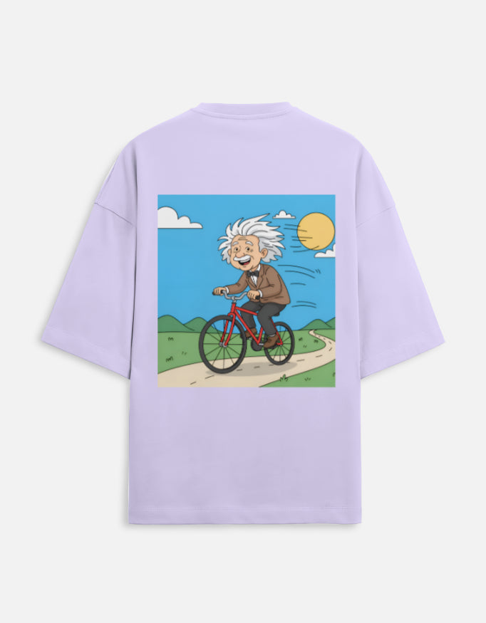 "THINK BIG " Terry Oversized Graphic Printed T-shirt