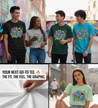 "RETRO GAME " Round Neck Graphic Printed T-shirt