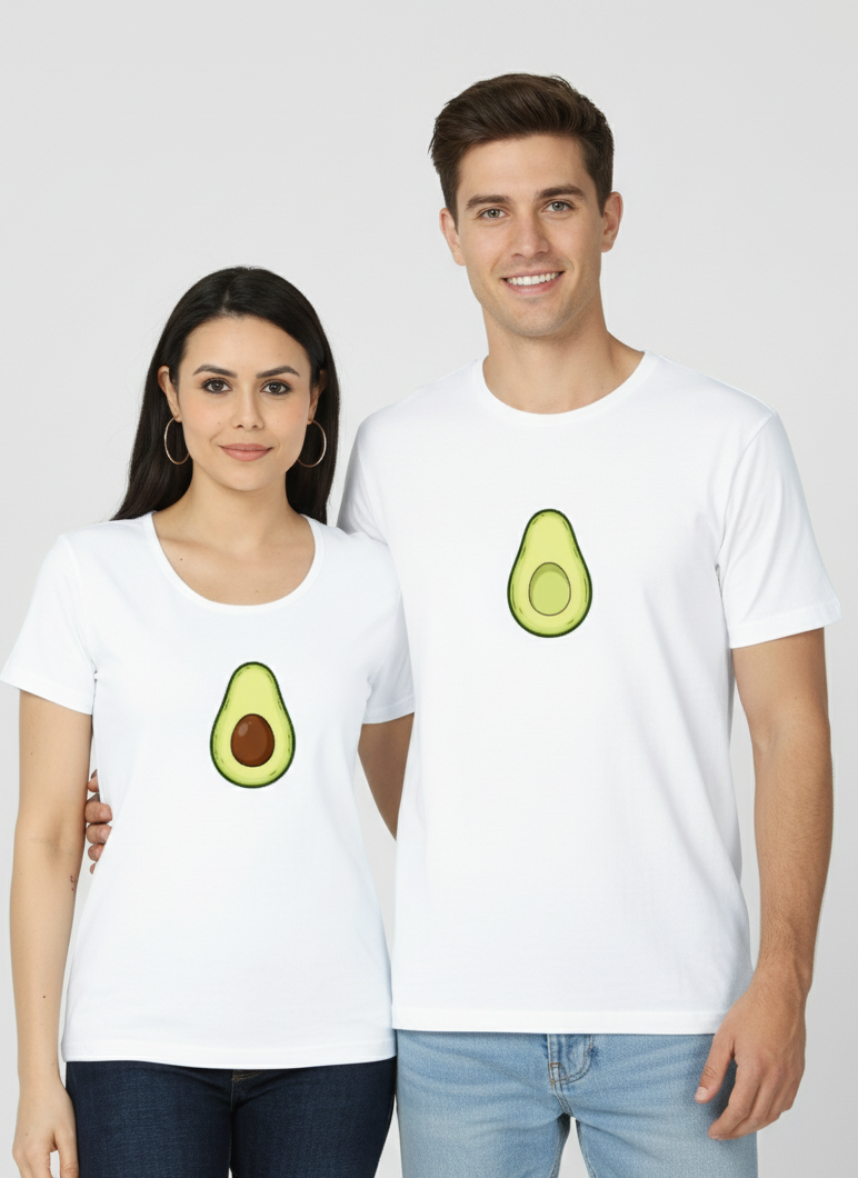 AVOCADO PRINTED COUPLE TEES : COMBO COLLECTION