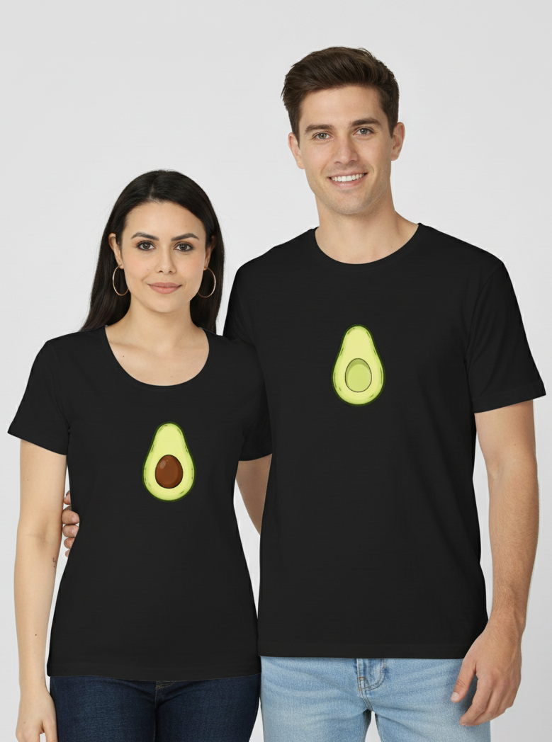 AVOCADO PRINTED COUPLE TEES : COMBO COLLECTION