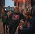 "SHAMURAI FIGHT"  Oversized Graphic Printed Sweatshirt