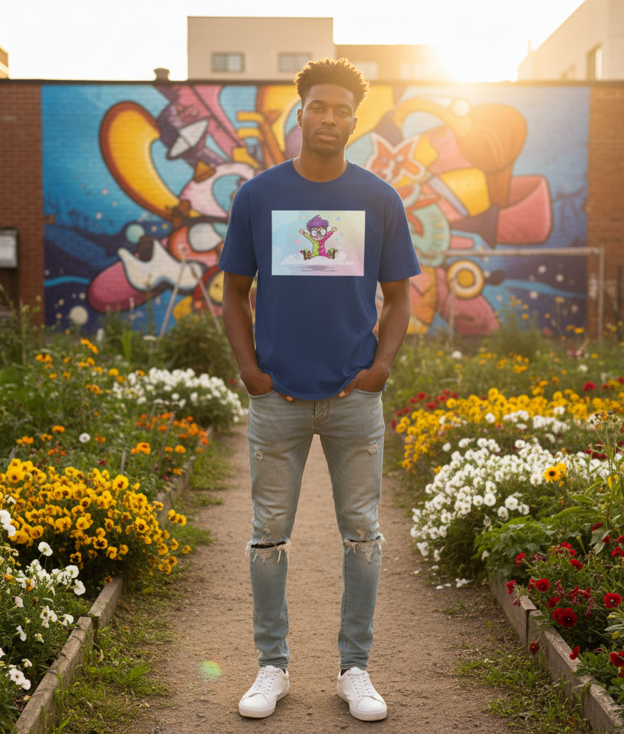 "CLOUD CATCHER " Classic Oversized Graphic Printed T-shirt