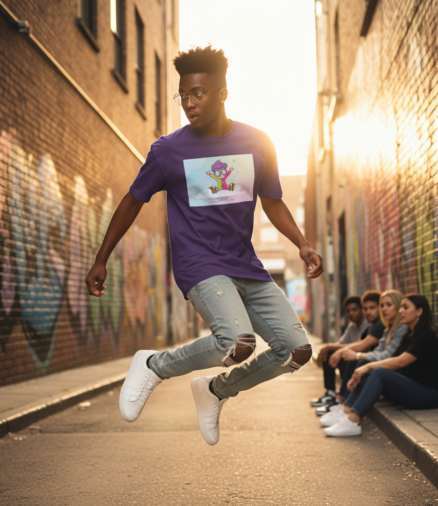 "CLOUD CATCHER " Classic Oversized Graphic Printed T-shirt