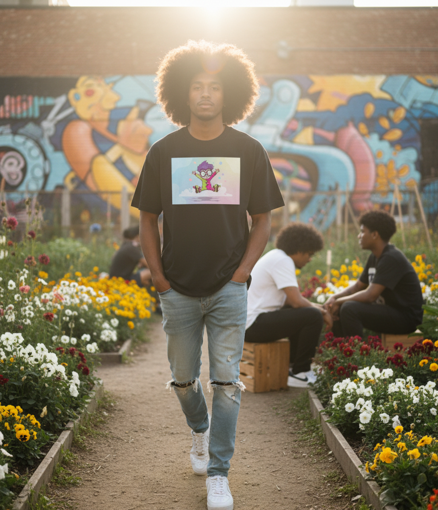 "CLOUD CATCHER " Classic Oversized Graphic Printed T-shirt