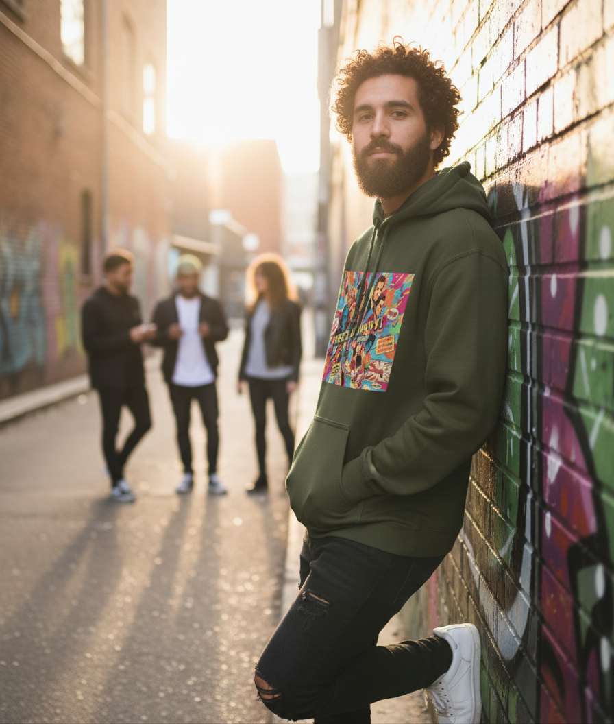 "CARTOON POSTER" Classic Premium Graphic Printed Hoodie