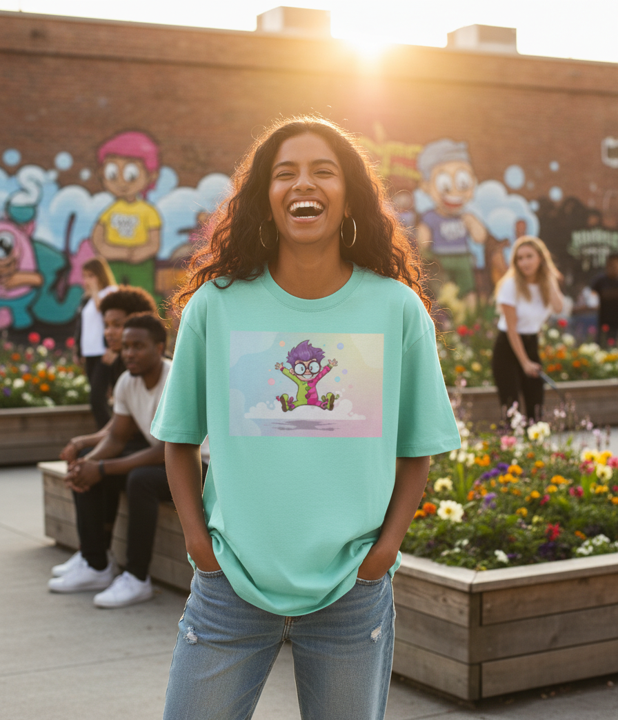 "CLOUD CATCHER " Classic Oversized Graphic Printed T-shirt