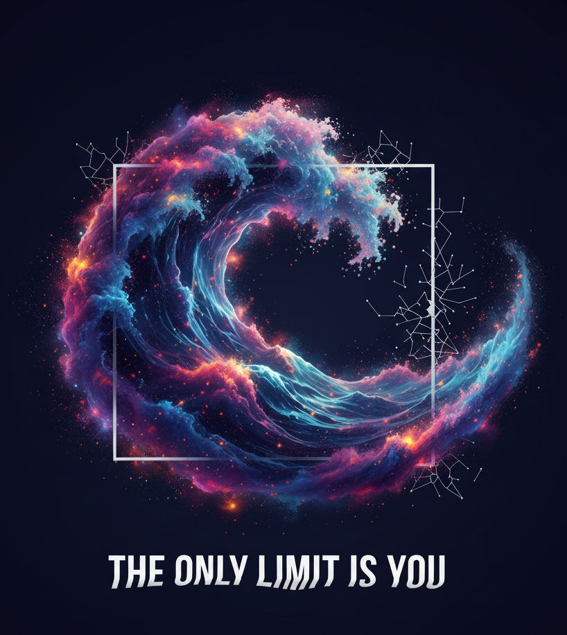 "ONLY LIMIT YOU " Round Neck Graphic Printed T-shirt