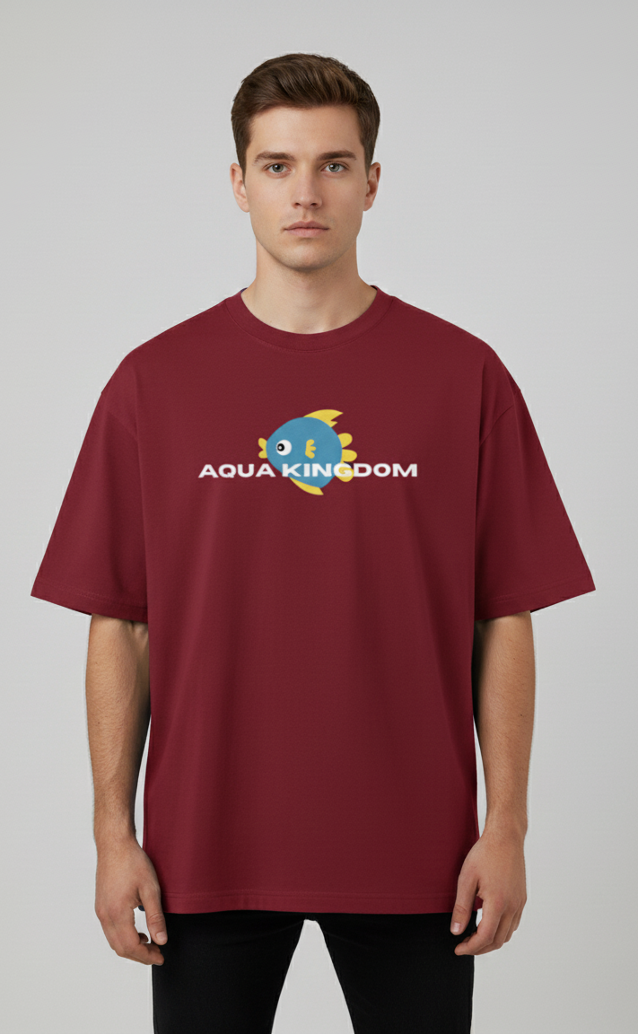 "AQUA KINGDOM" Classic Oversized Graphic Printed T-shirt