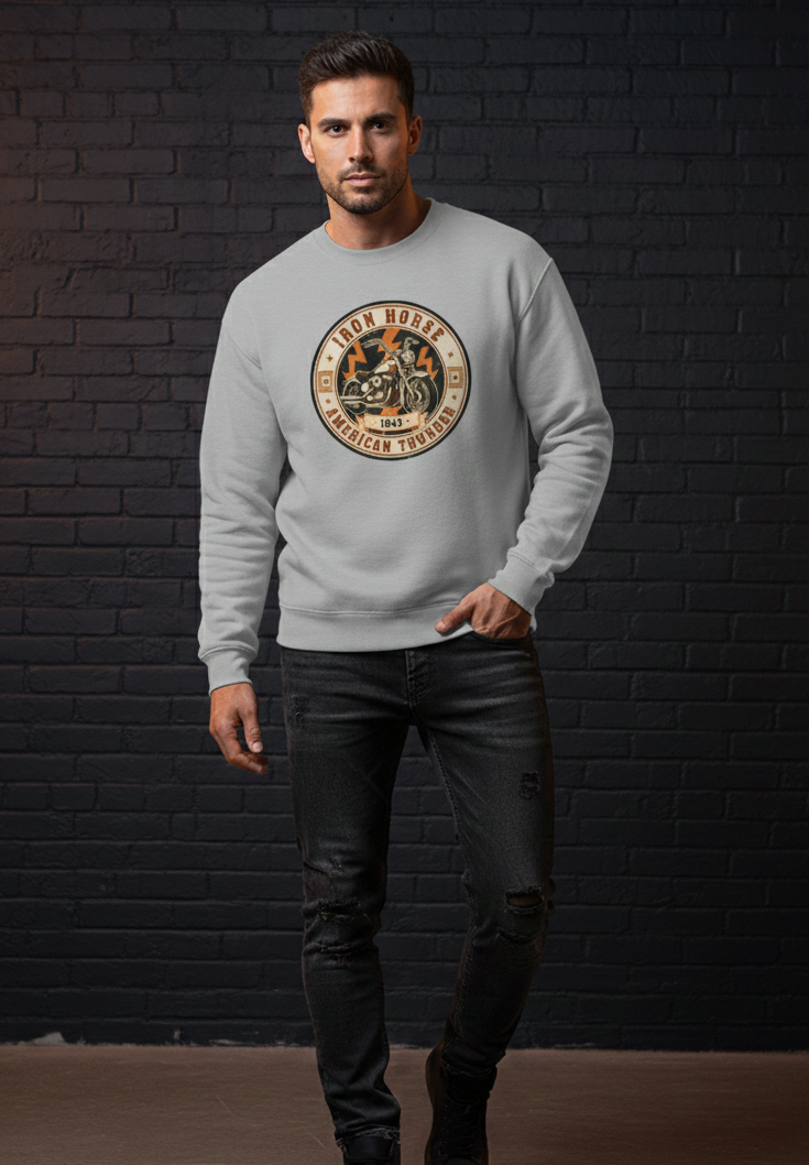 "BIKE RIDE" Classic Premium Graphic Printed Sweatshirt