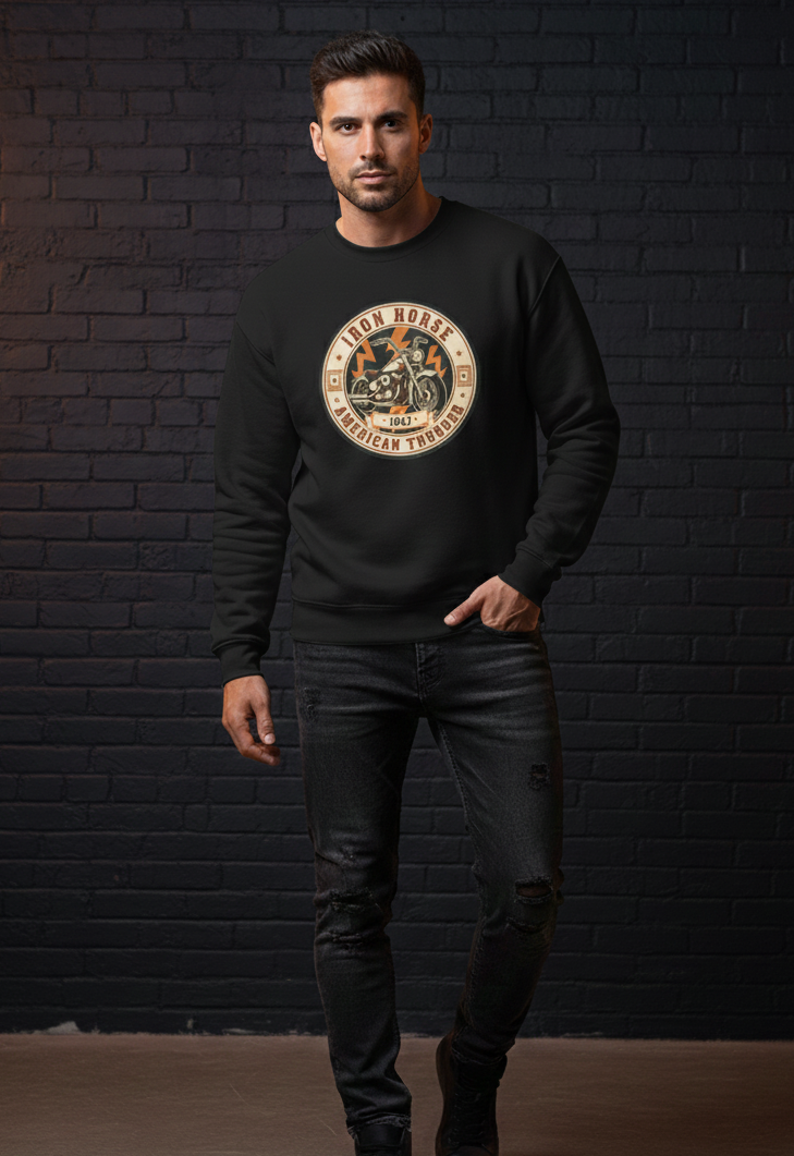 "BIKE RIDE" Classic Premium Graphic Printed Sweatshirt