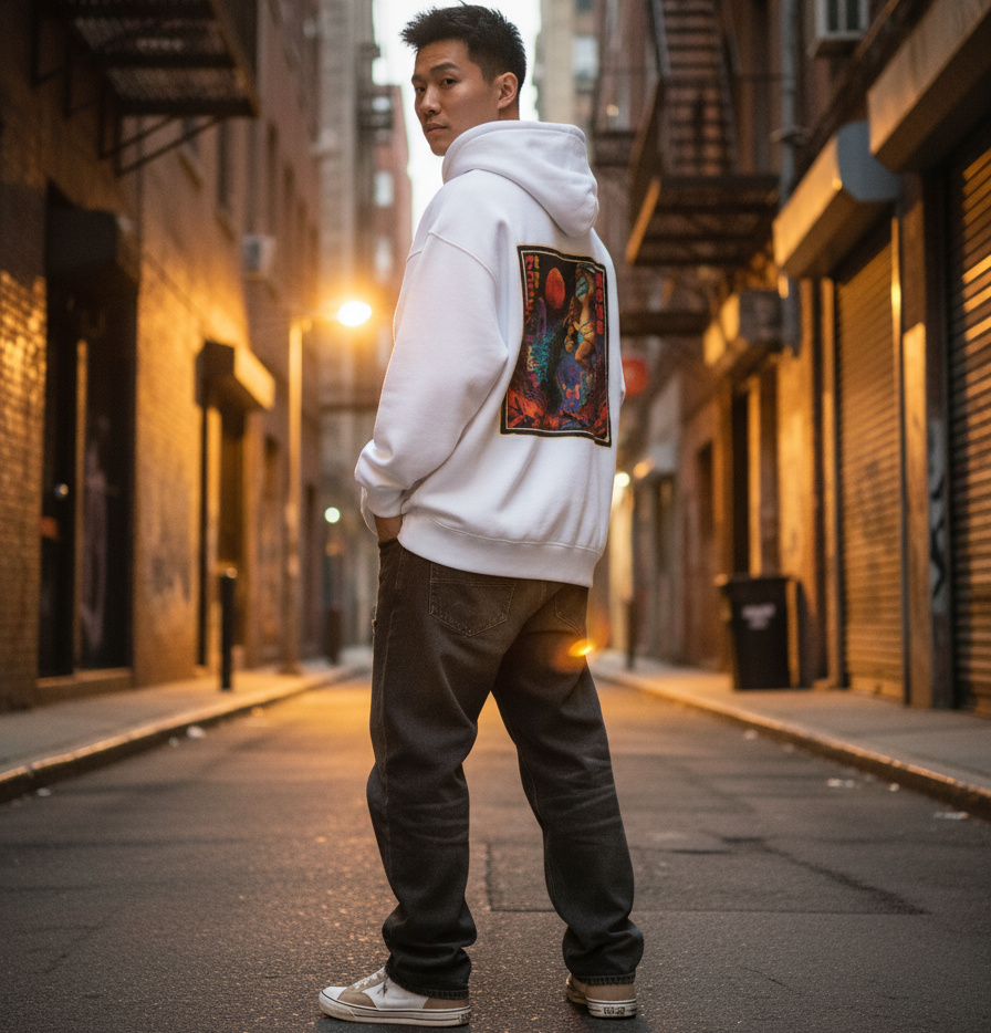 "TITAN CLASH" Oversized Graphic Printed Hoodies