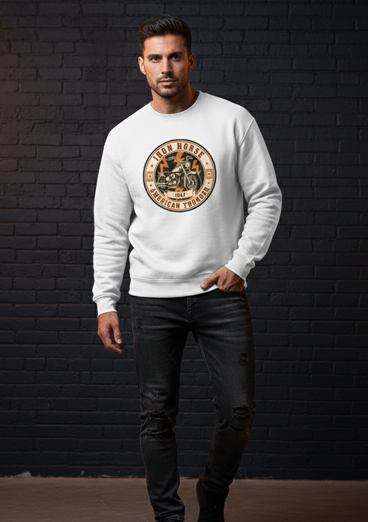 "BIKE RIDE" Classic Premium Graphic Printed Sweatshirt