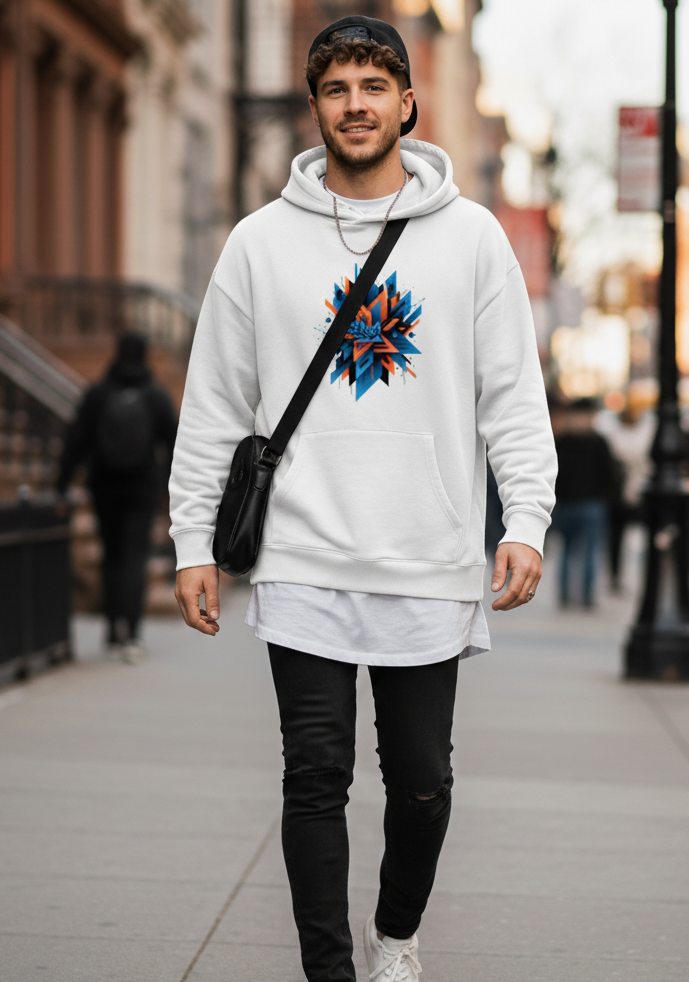 "ABSTRACT" Oversized Graphic Printed Hoodies