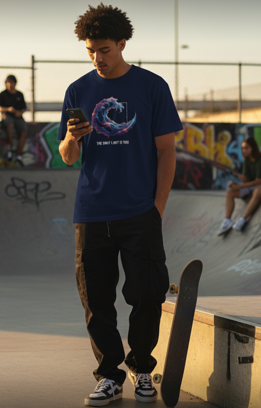 "ONLY LIMIT YOU " Round Neck Graphic Printed T-shirt