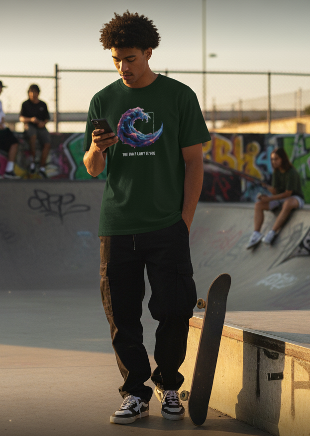 "ONLY LIMIT YOU " Round Neck Graphic Printed T-shirt