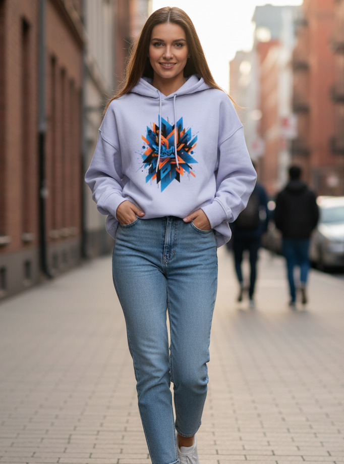 "ABSTRACT" Oversized Graphic Printed Hoodies