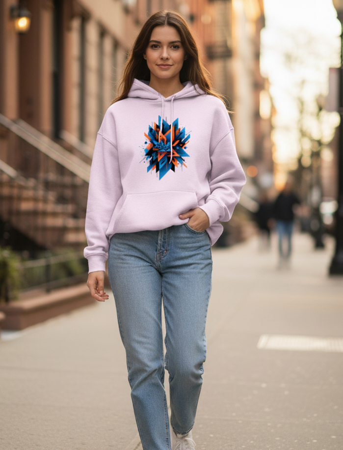 "ABSTRACT" Oversized Graphic Printed Hoodies