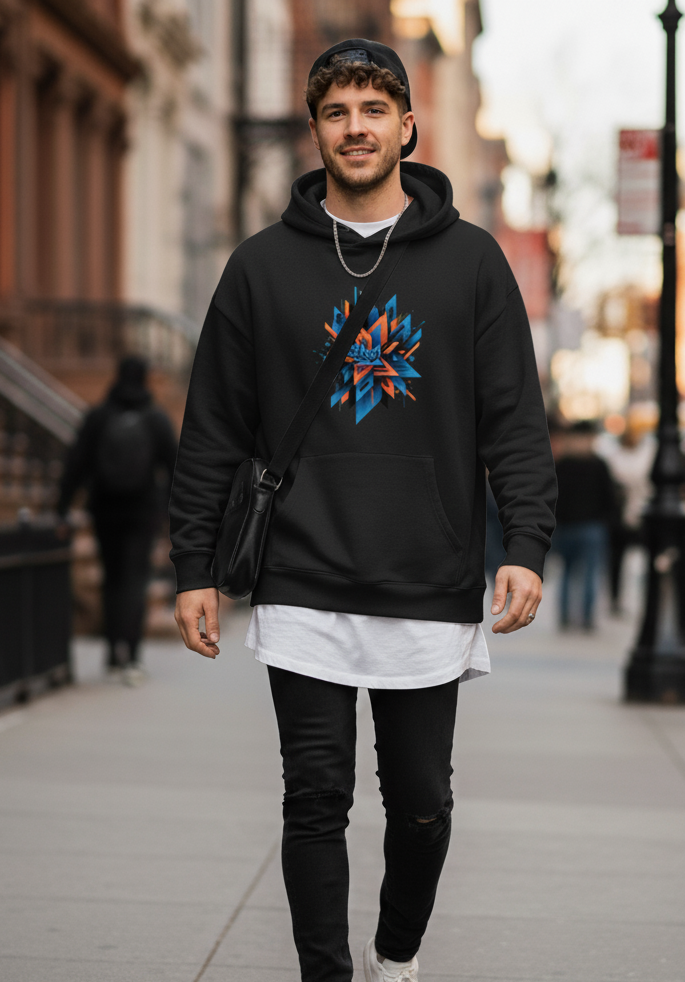 "ABSTRACT" Oversized Graphic Printed Hoodies