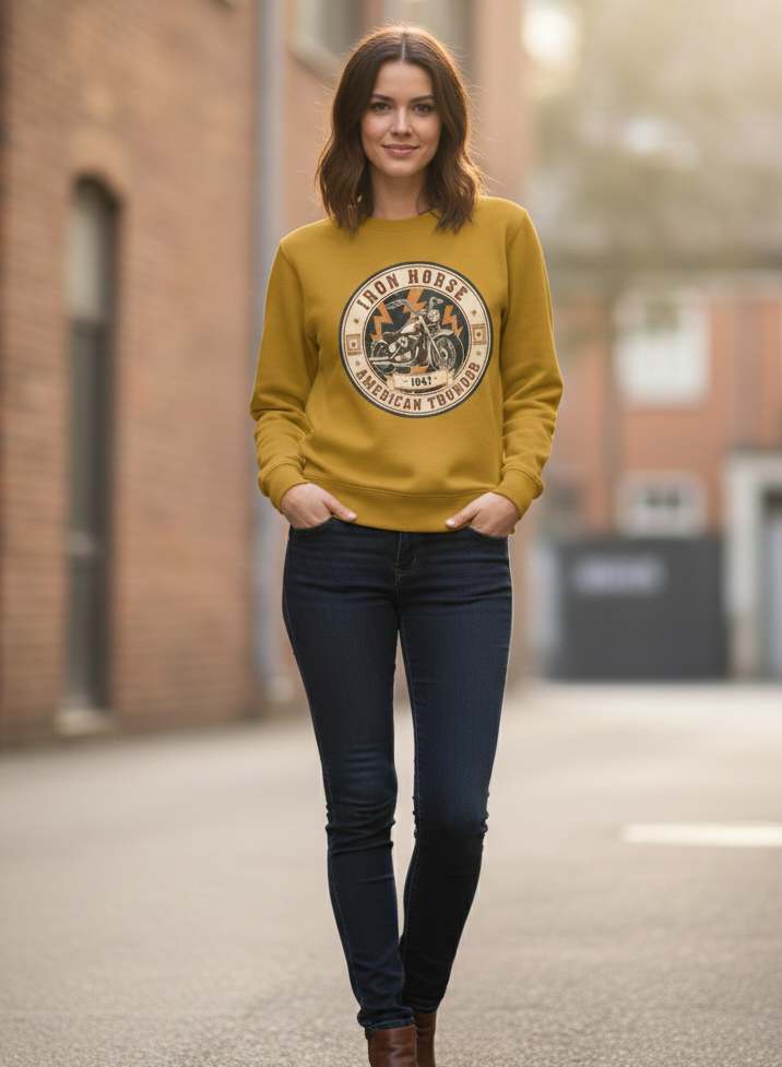 "BIKE RIDE" Classic Premium Graphic Printed Sweatshirt