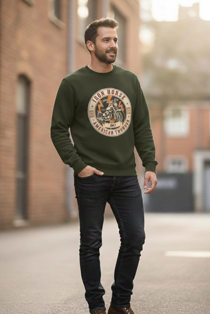"BIKE RIDE" Classic Premium Graphic Printed Sweatshirt