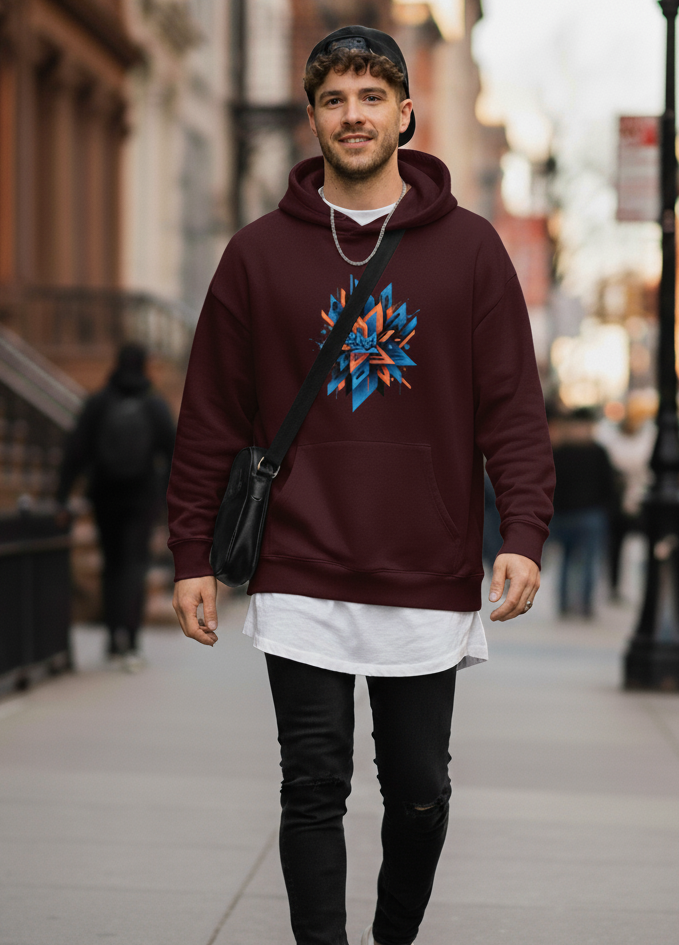"ABSTRACT" Oversized Graphic Printed Hoodies