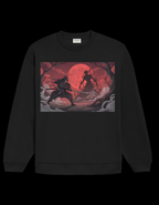 "SHAMURAI FIGHT"  Oversized Graphic Printed Sweatshirt