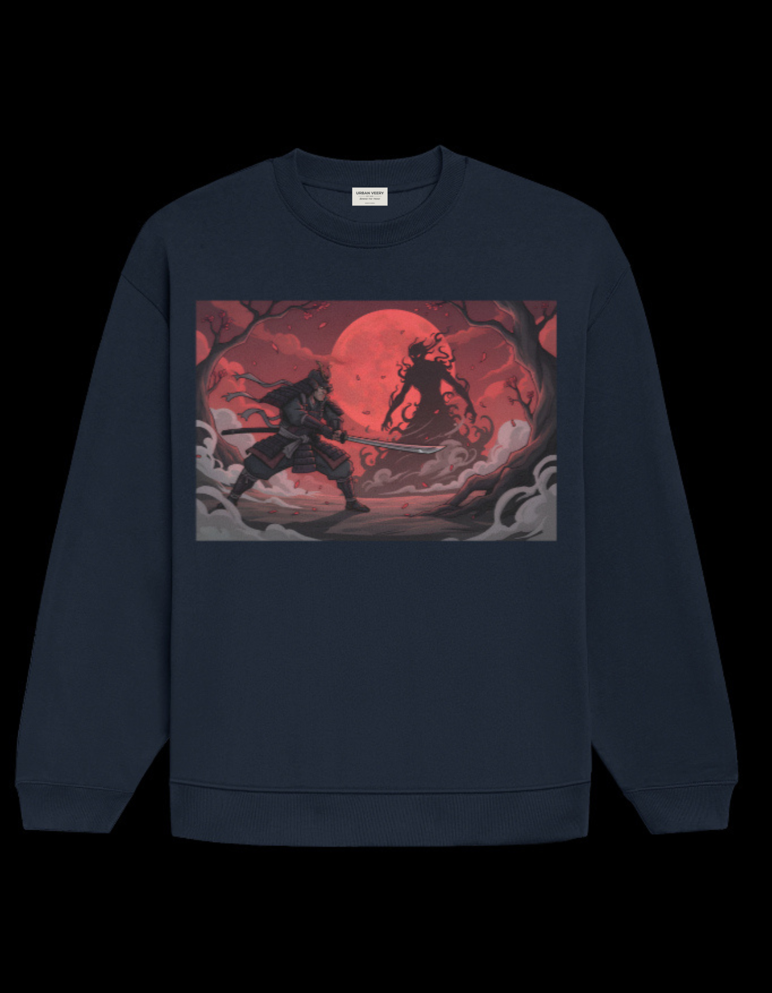 "SHAMURAI FIGHT"  Oversized Graphic Printed Sweatshirt