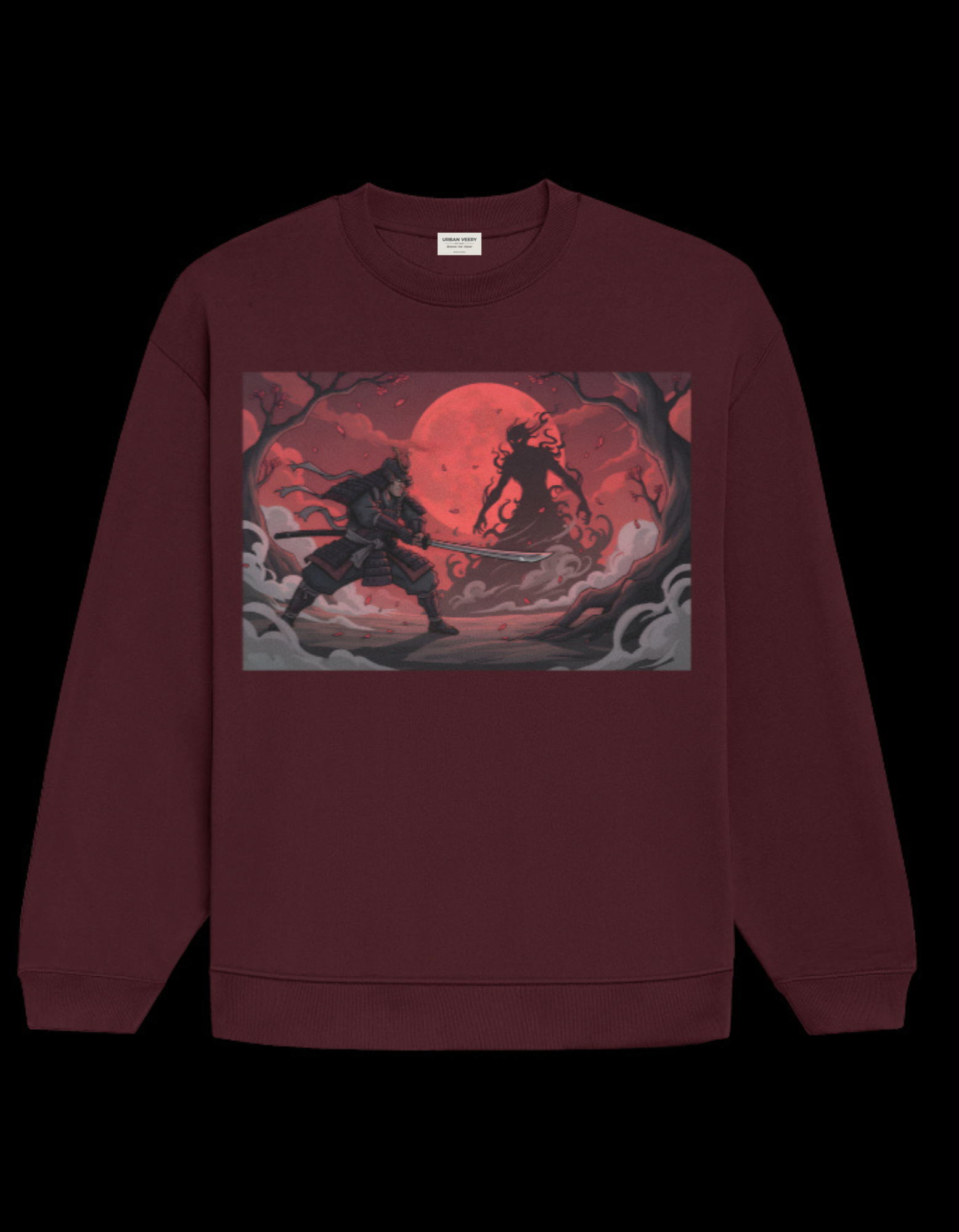 "SHAMURAI FIGHT"  Oversized Graphic Printed Sweatshirt