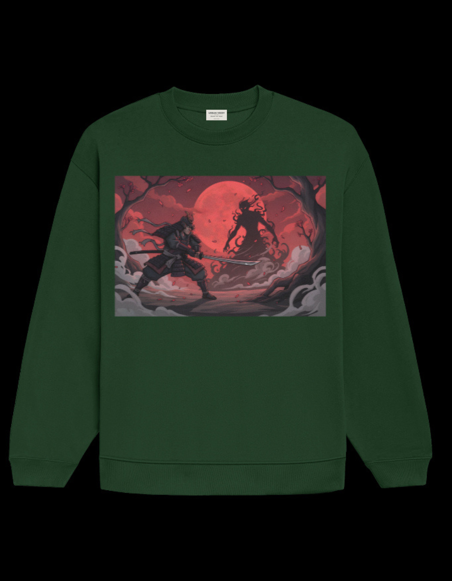 "SHAMURAI FIGHT"  Oversized Graphic Printed Sweatshirt