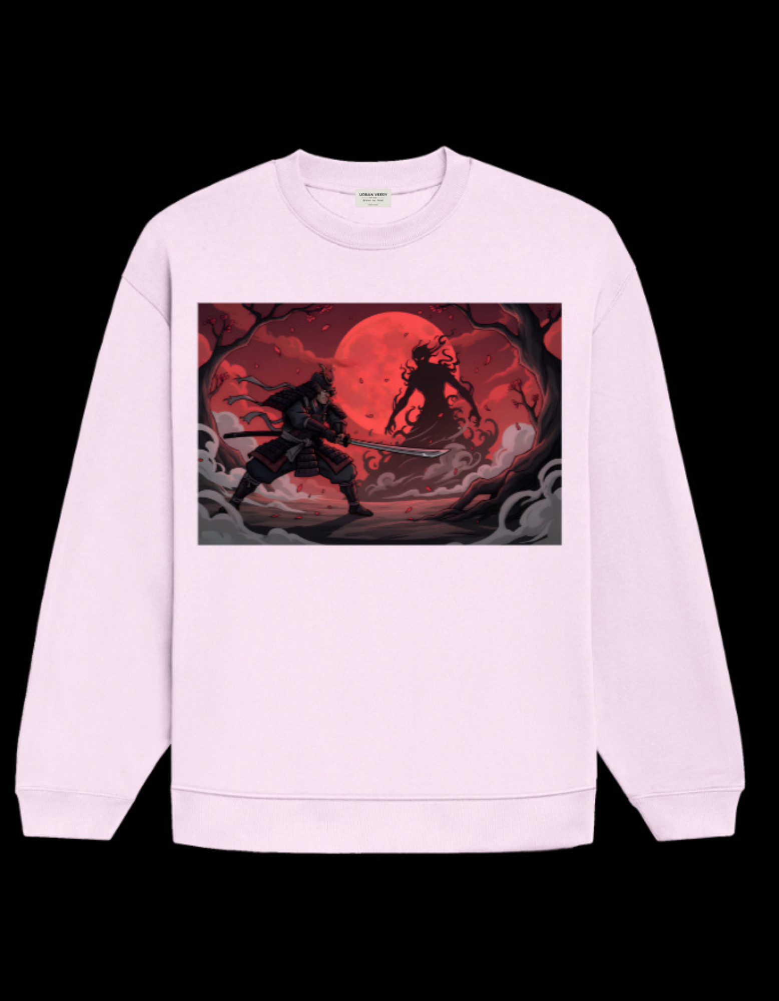 "SHAMURAI FIGHT"  Oversized Graphic Printed Sweatshirt