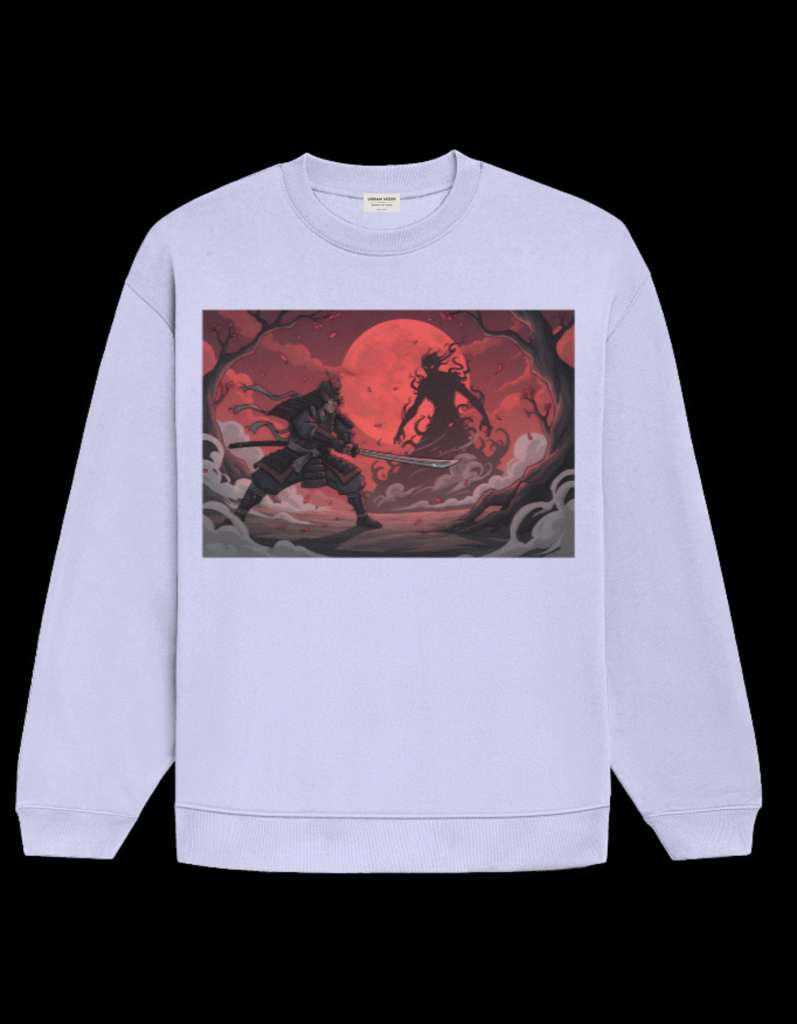 "SHAMURAI FIGHT"  Oversized Graphic Printed Sweatshirt