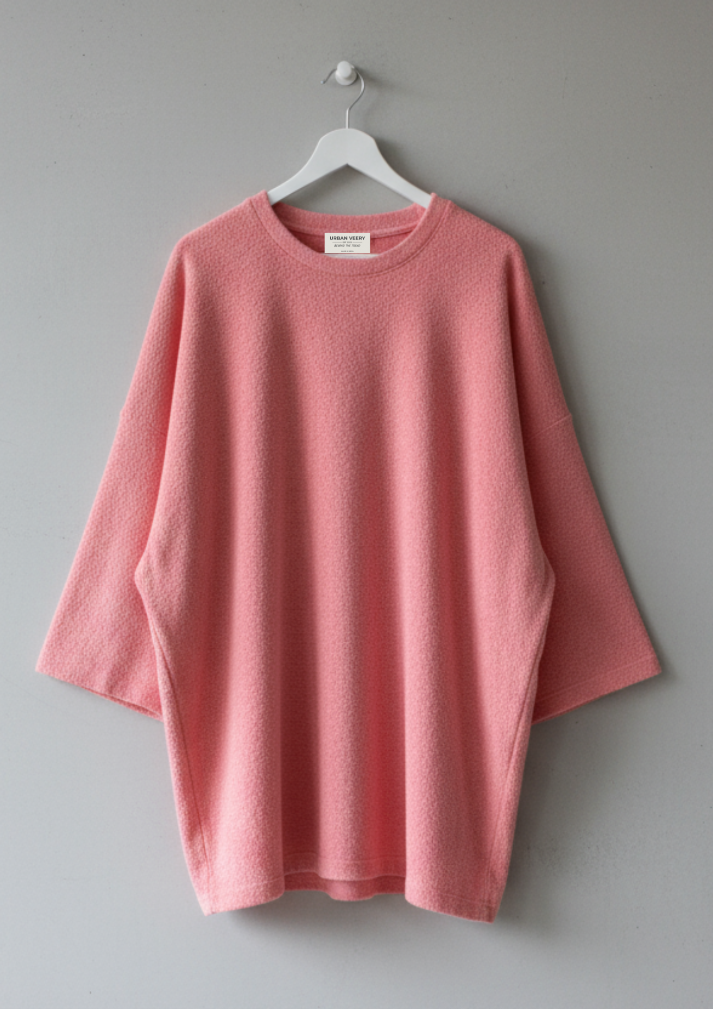 Terry Oversized tee :FLAMINGO