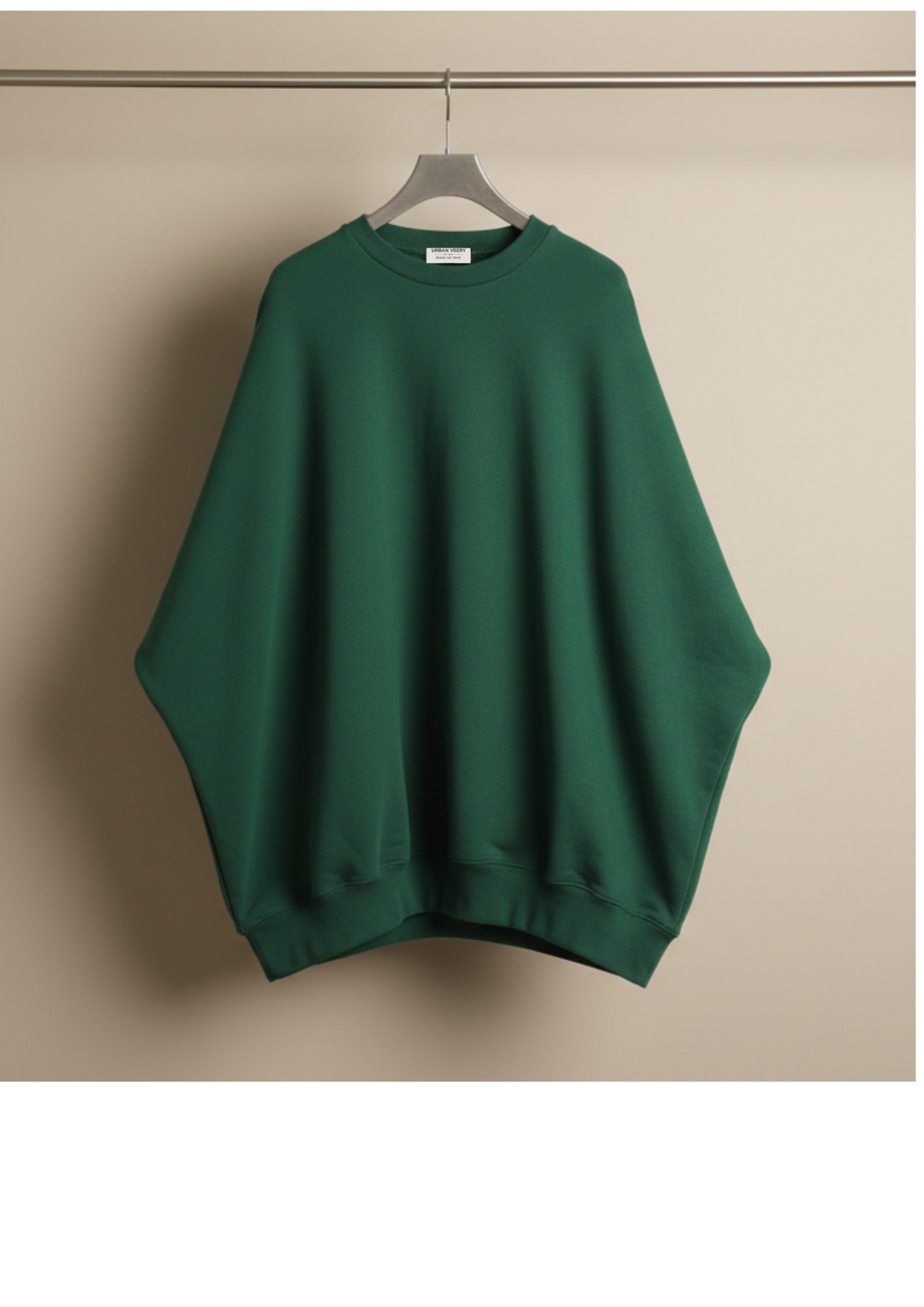 Oversized sweatshirt :BOTTLE GEREEN
