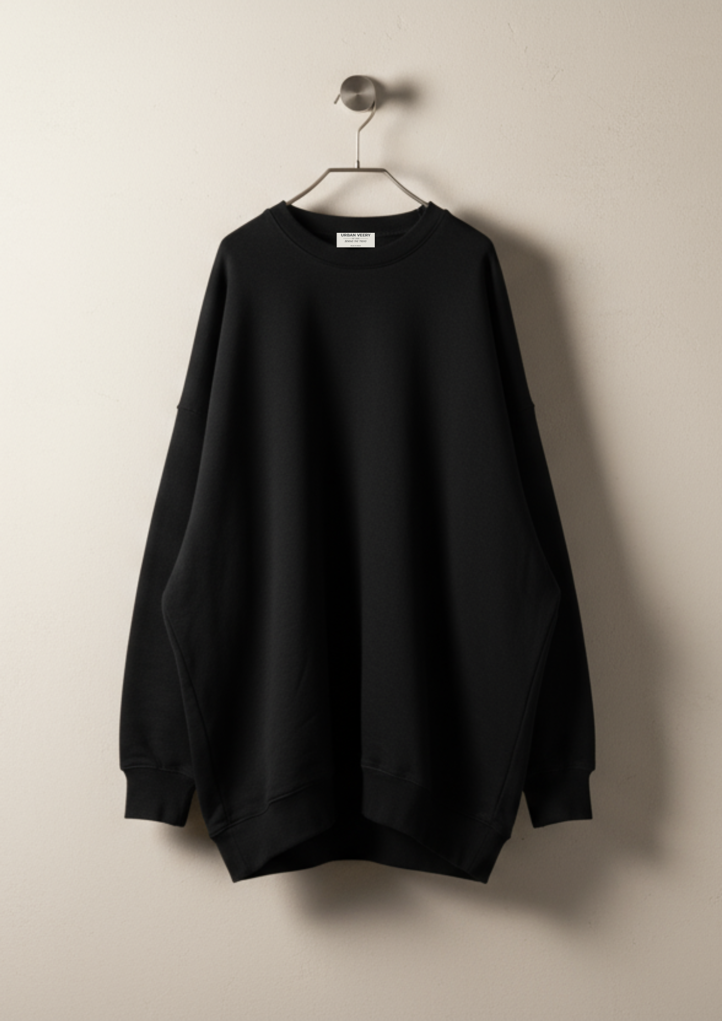 Oversized sweatshirt :BLACK
