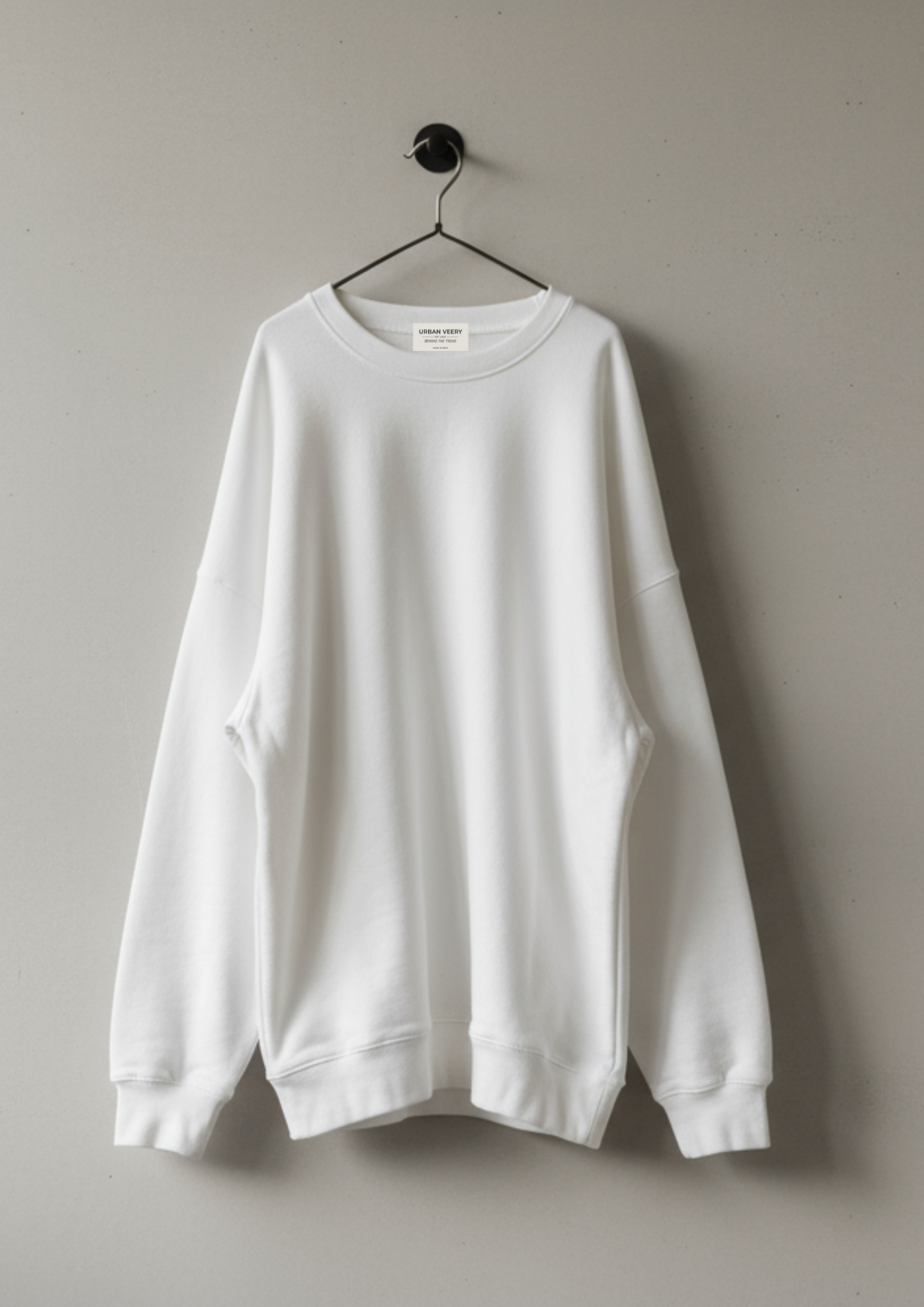 Oversized sweatshirt : WHITE