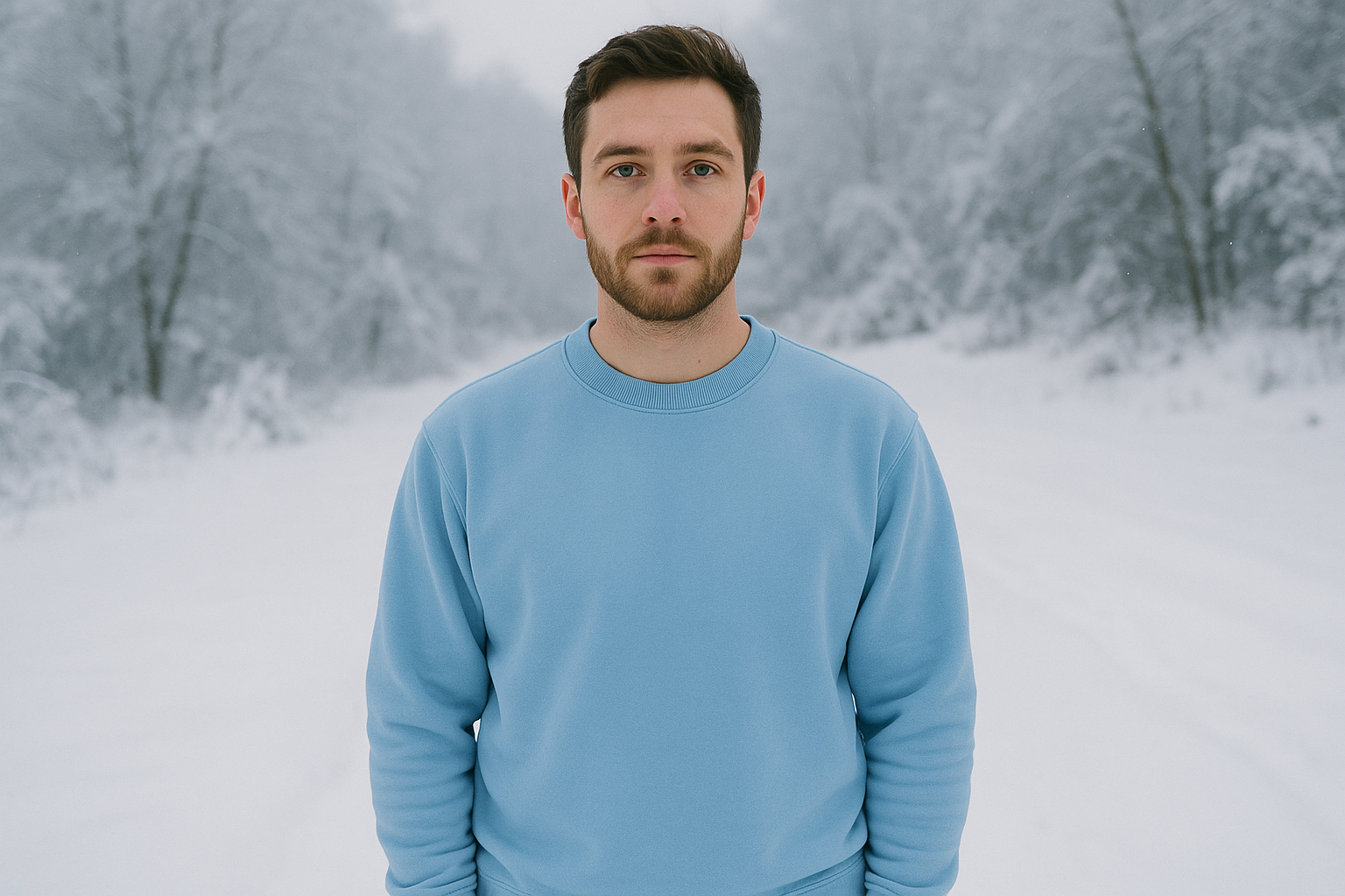 Heavy weight Sweatshirt : BABY BLUE