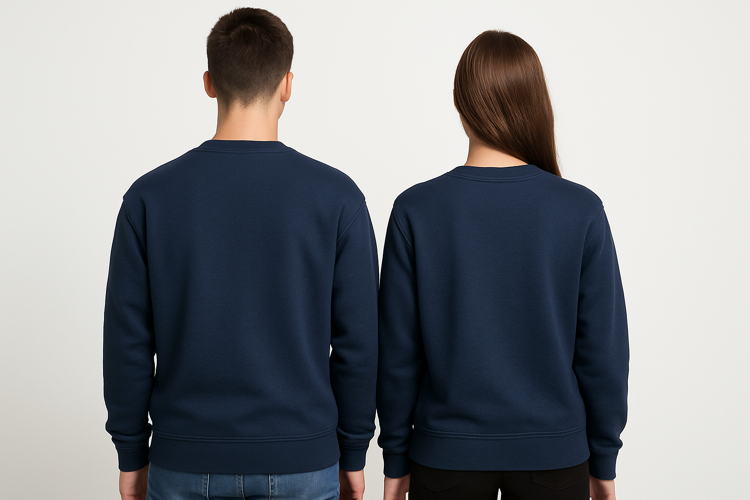 Oversized sweatshirt :NAVY BLUE