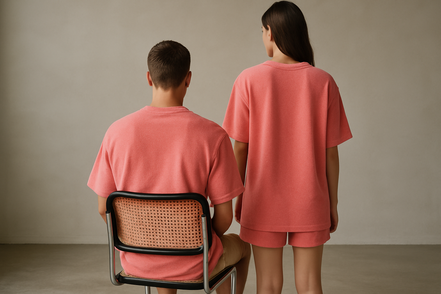 Terry Oversized tee :FLAMINGO