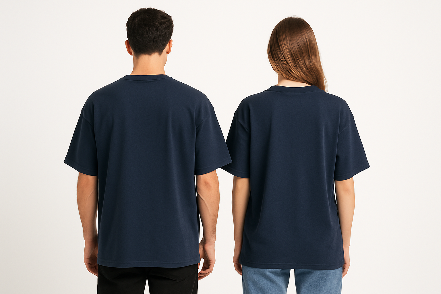Classic oversized tee :NAVY BLUE