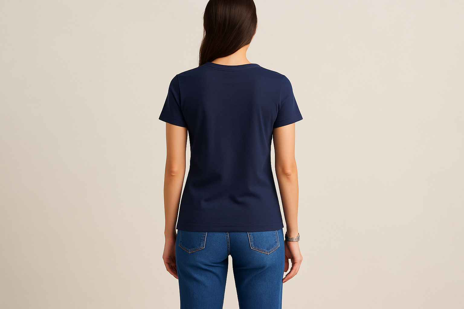 Supima prime tee :NAVY BLUE