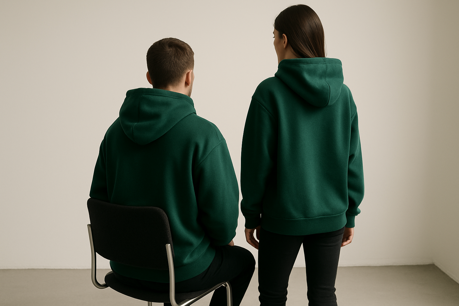 Oversized Hoodie : BOTTLE GREEN