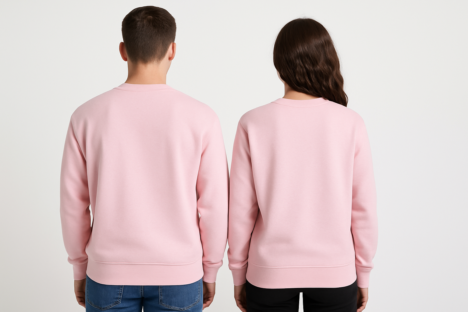 Oversized sweatshirt :LIGHT BABY PINK