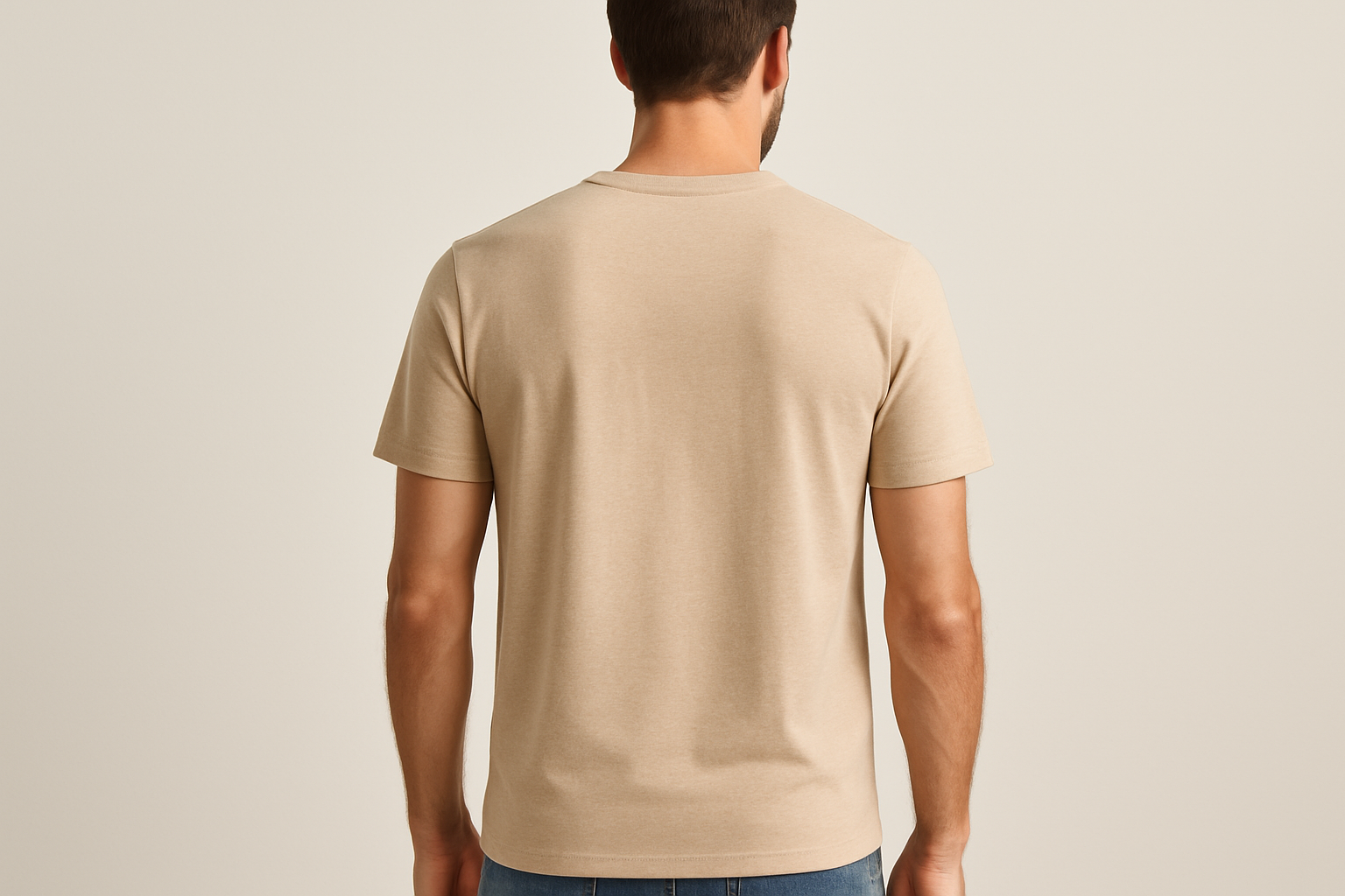 Luxe Supima tee :BEIGE