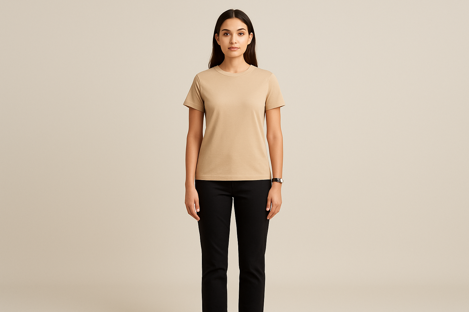 Supima prime tee :BEIGE