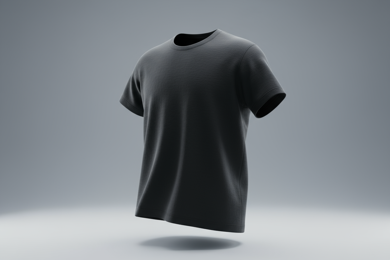 Classic crew neck tee : BLACK