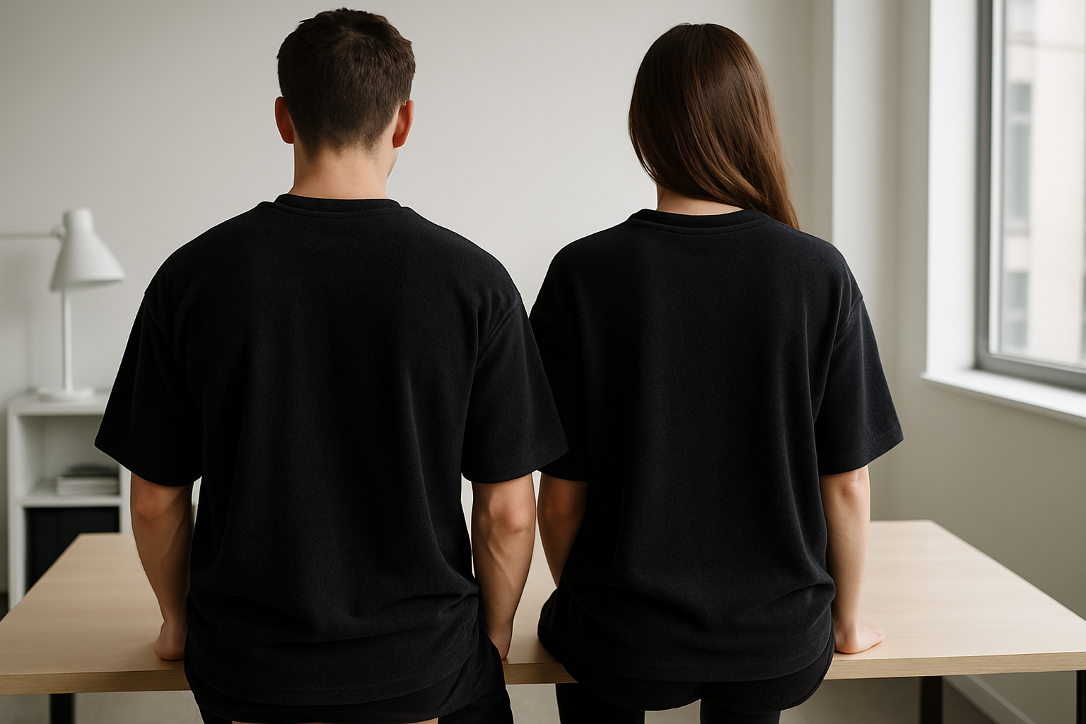 Terry Oversized tee :BLACK