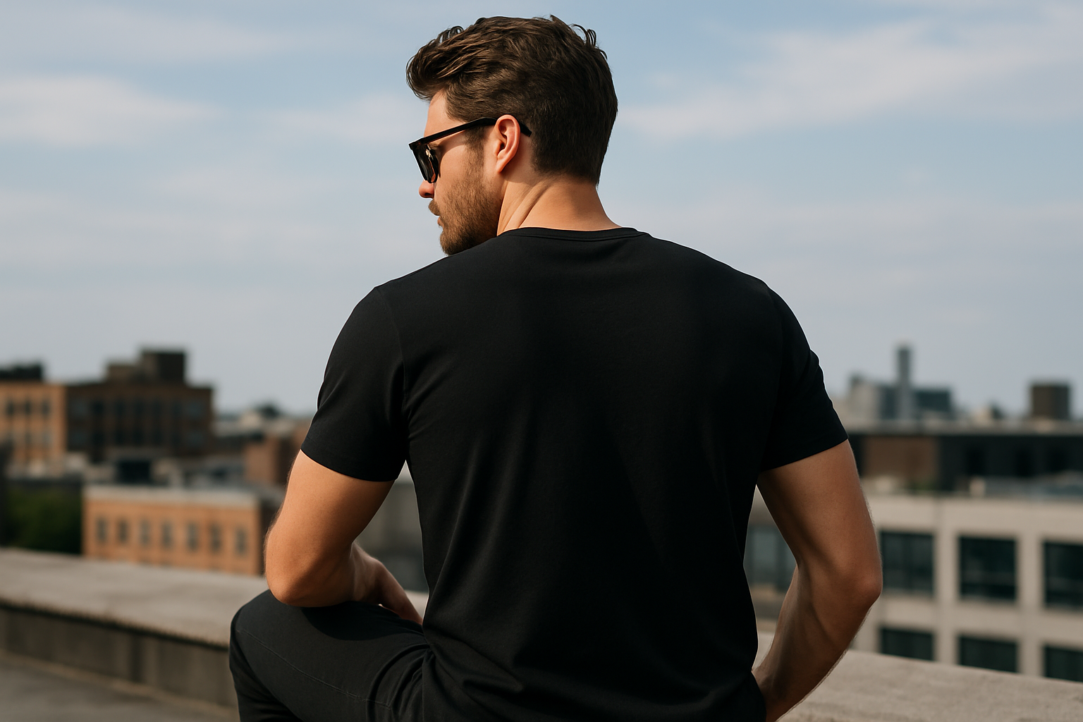 Luxe Supima tee :BLACK